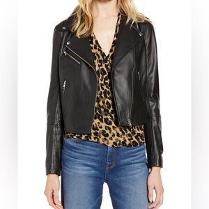 Halogen Leather Moto Jacket